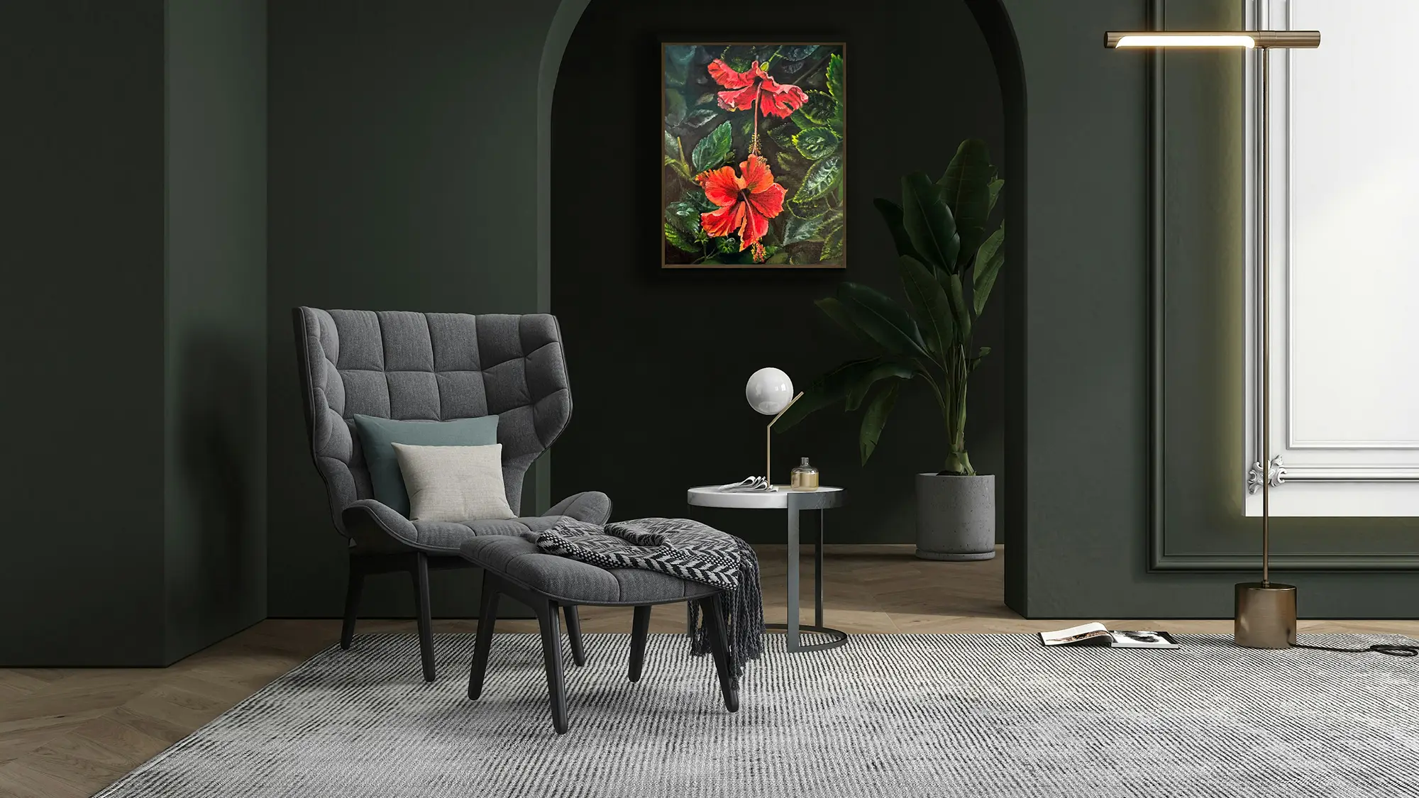 Hibiscus, Marigold and Rose 2