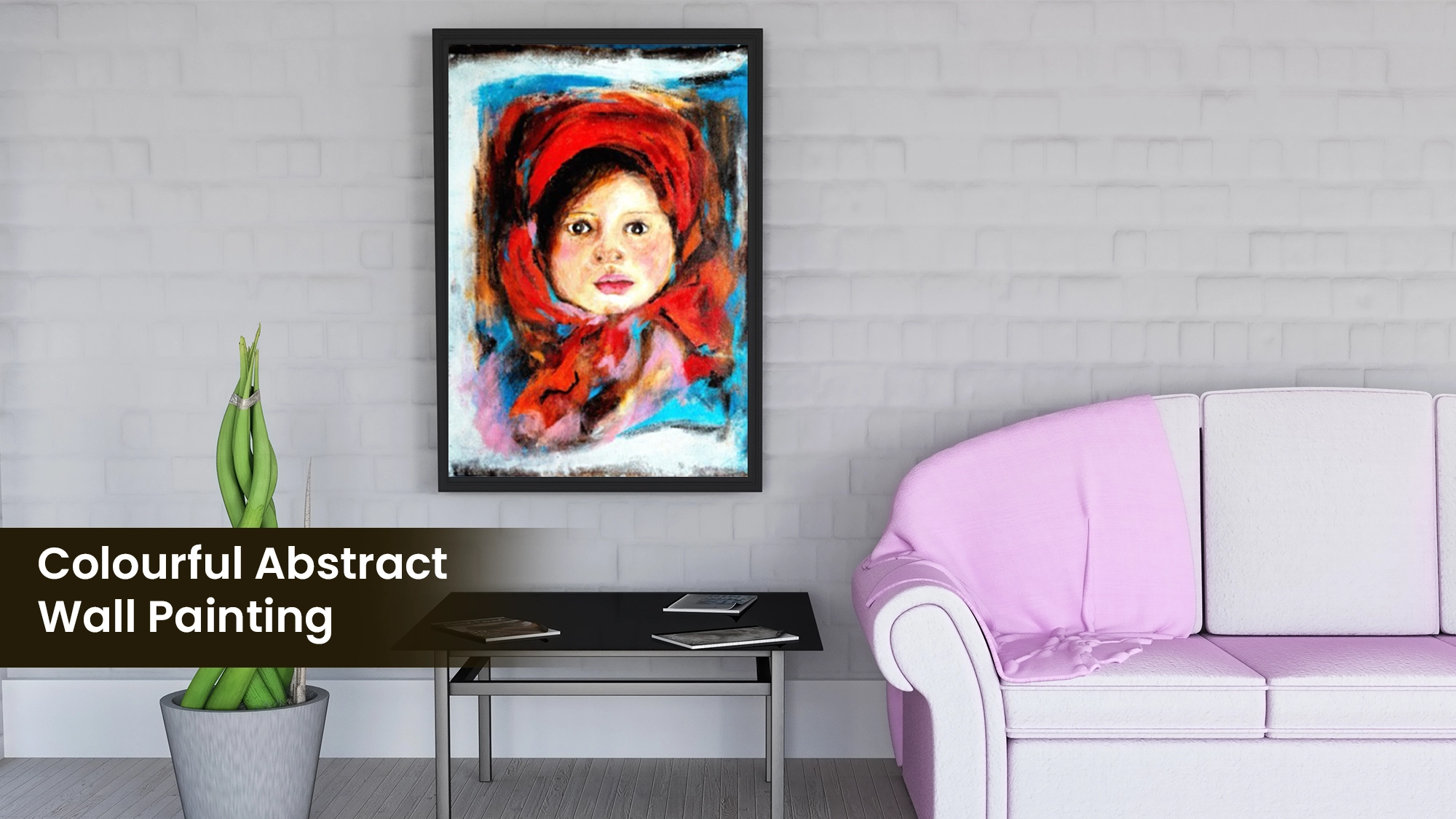 Colourful Abstract Wall Painting Colourful Abstract Wall Painting